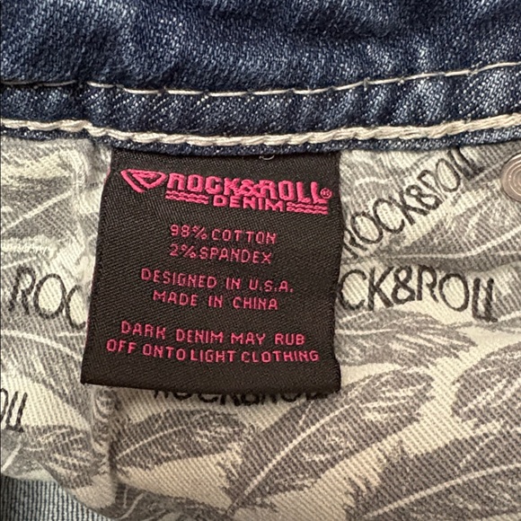 Rock & Roll Denim Mid Rise Trouser Cowgirl Bootcut Flare Jeans 28 x 32 Stretch - Picture 6 of 11